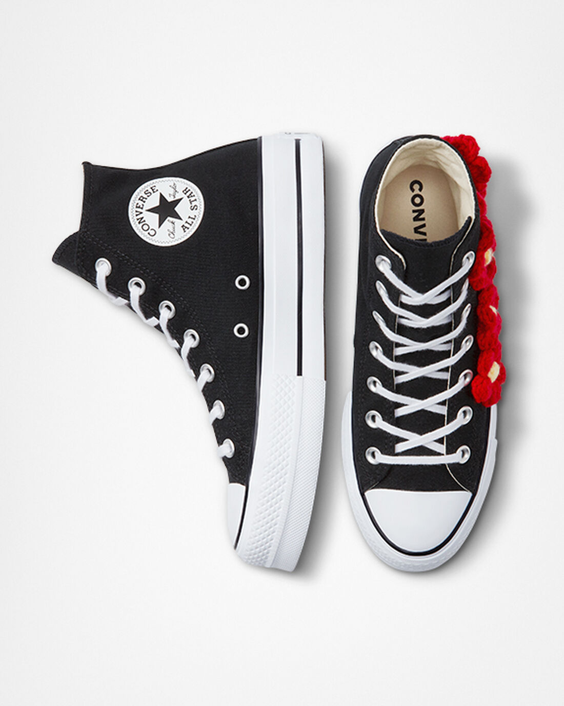 Converse Chuck Taylor All Star Lift Platform Skor Dam Röda Blommiga | Sverige-21704