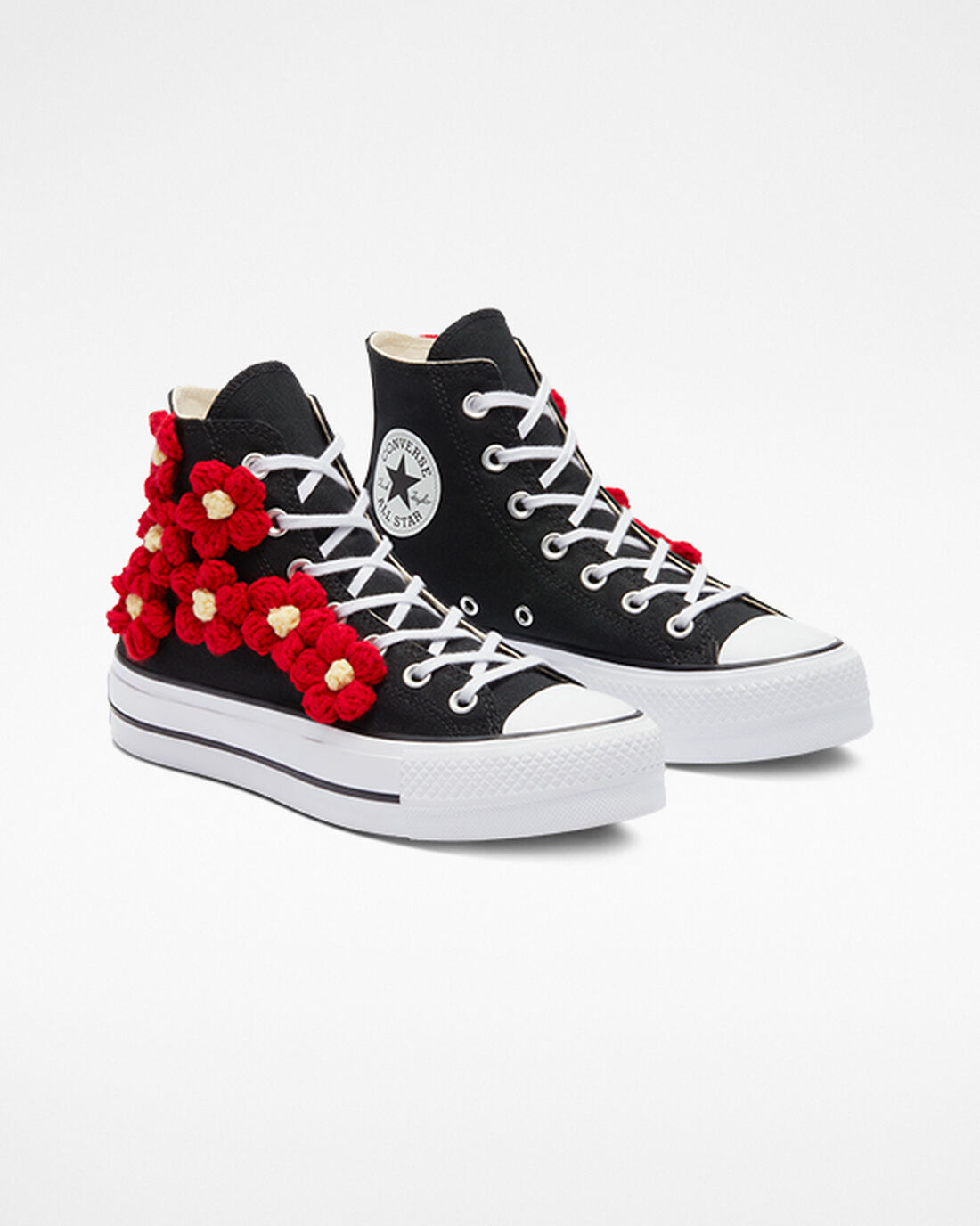 Converse Chuck Taylor All Star Lift Platform Skor Dam Röda Blommiga | Sverige-21704