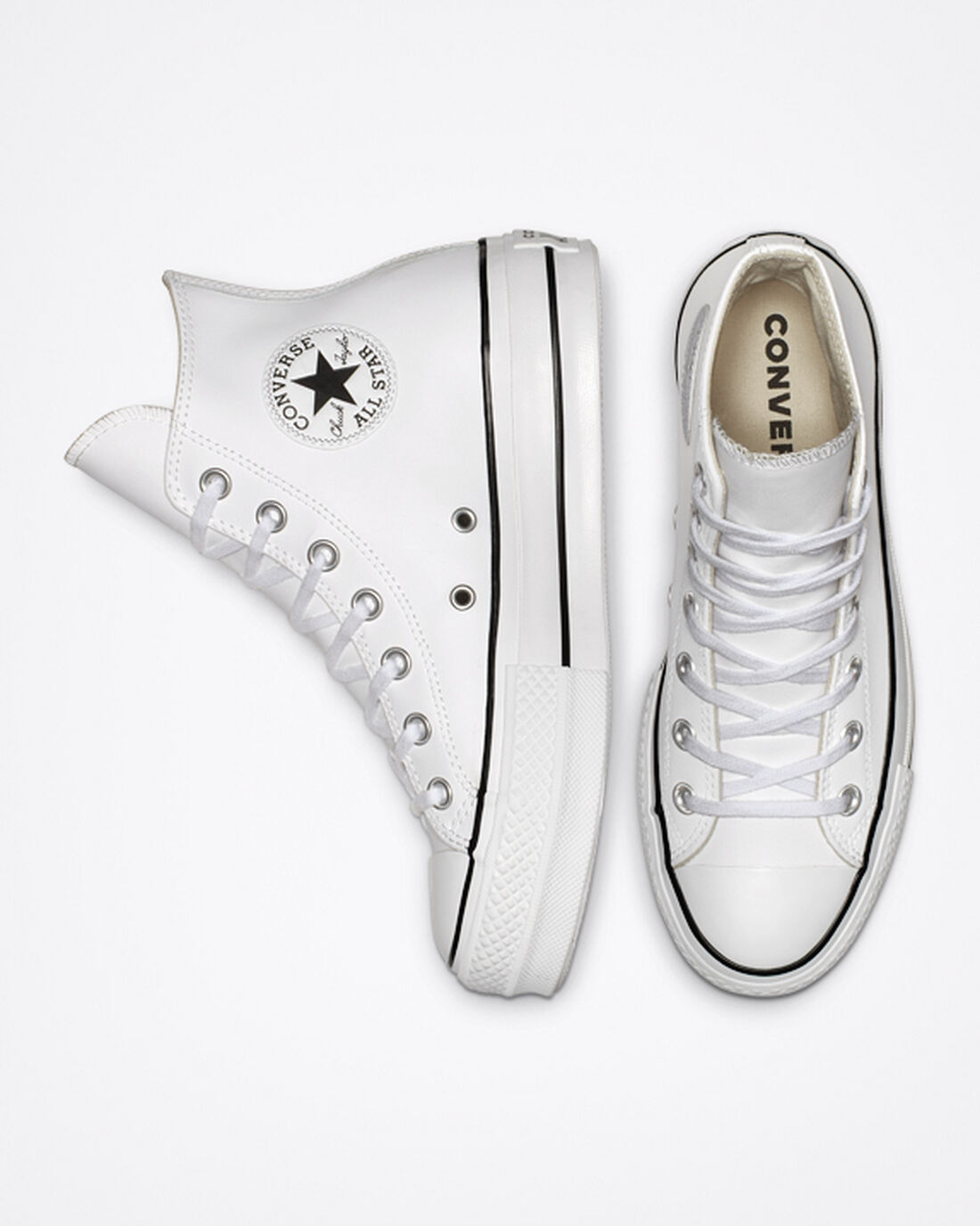 Converse Chuck Taylor All Star Lift Platform Höga Sneakers Dam Vita/Svarta/Vita | Sverige-37960