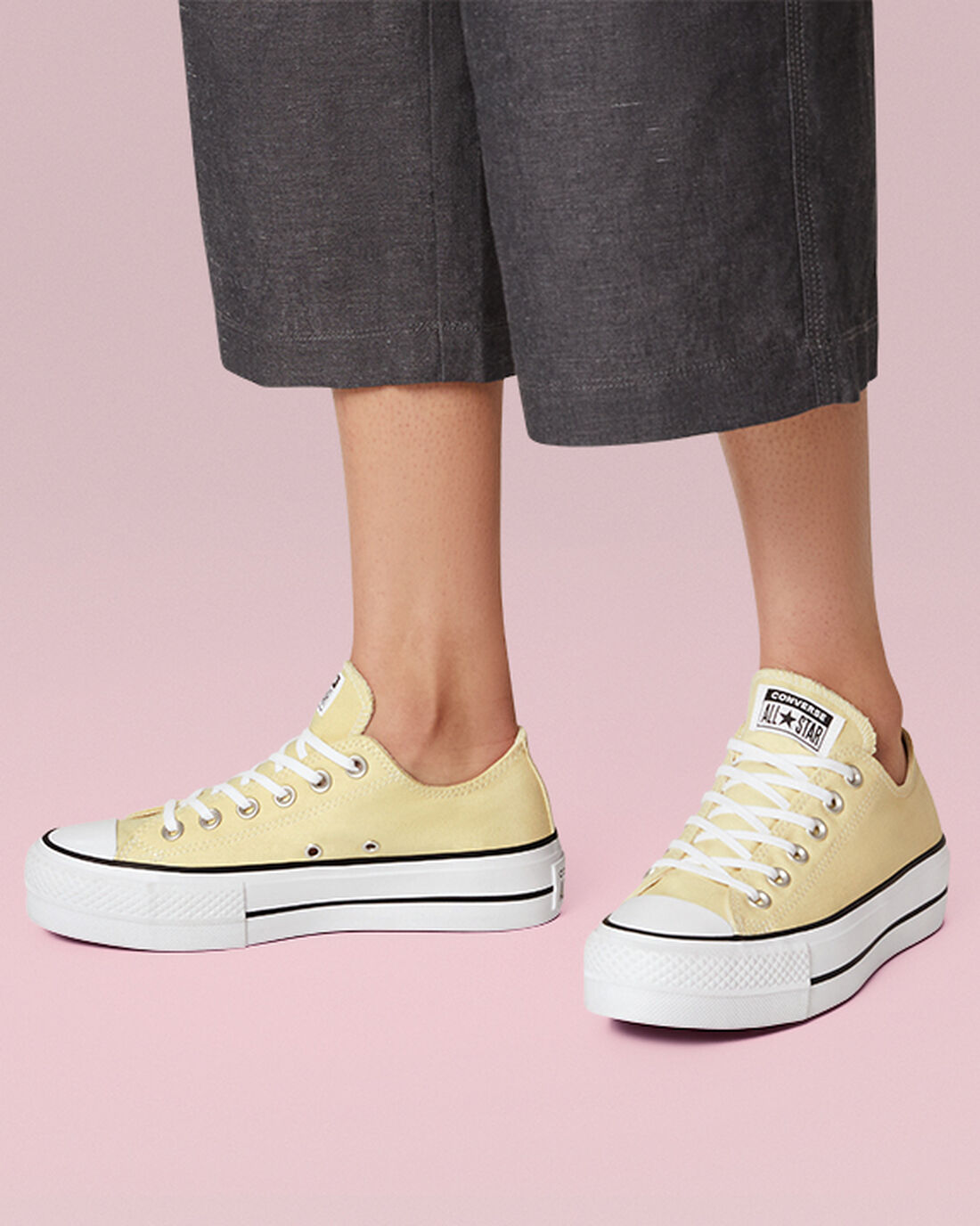 Converse Chuck Taylor All Star Lift Sneakers Dam Citron/Svarta/Vita | Sverige-02354