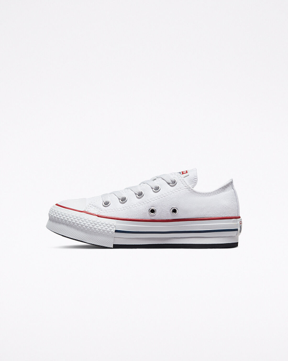 Converse Chuck Taylor All Star Lift Sneakers Tjej Vita/MörkRöda/Marinblå | Sverige-40732