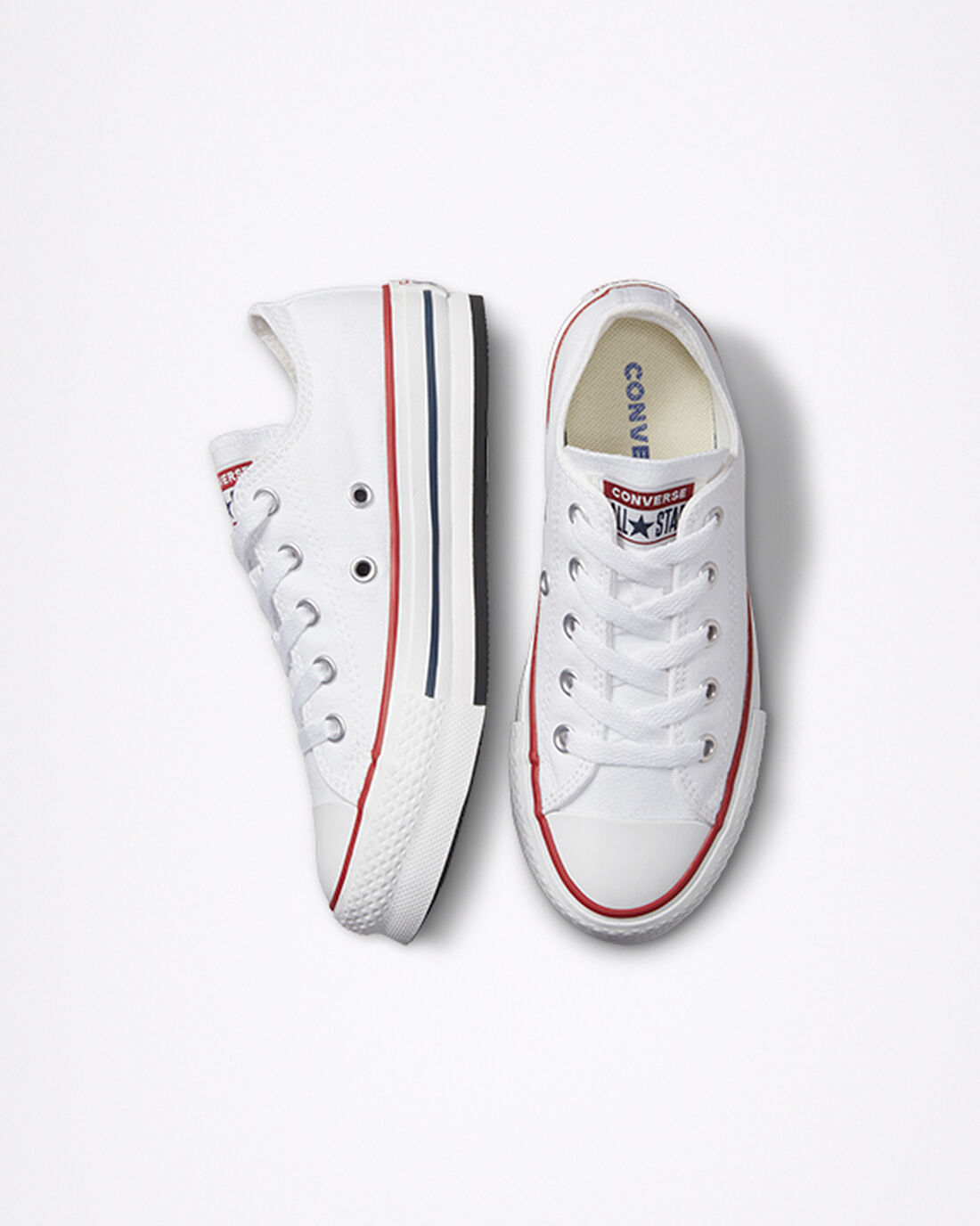 Converse Chuck Taylor All Star Lift Sneakers Tjej Vita/MörkRöda/Marinblå | Sverige-40732