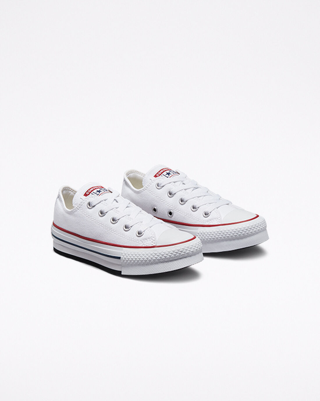 Converse Chuck Taylor All Star Lift Sneakers Tjej Vita/MörkRöda/Marinblå | Sverige-40732