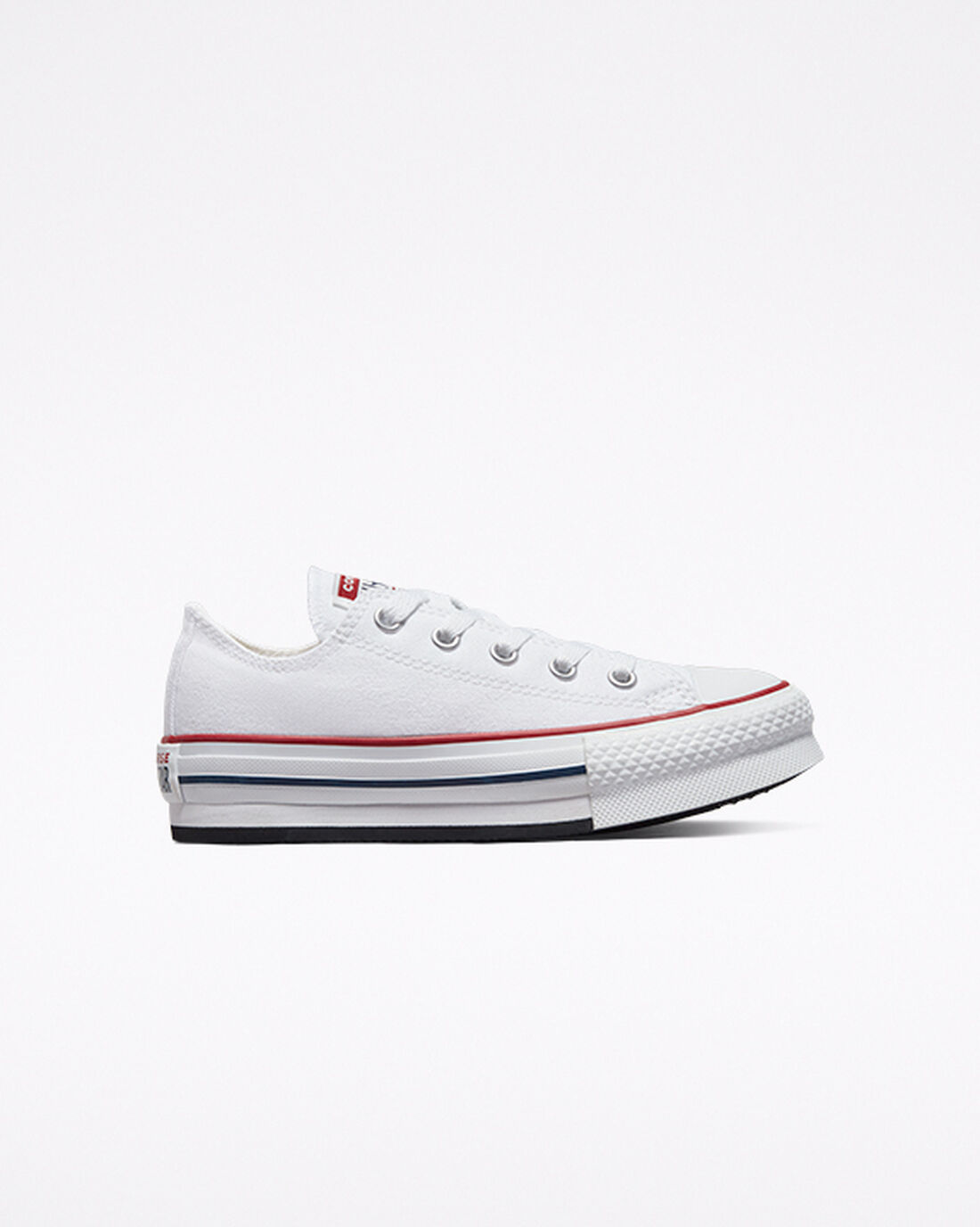 Converse Chuck Taylor All Star Lift Sneakers Tjej Vita/MörkRöda/Marinblå | Sverige-40732