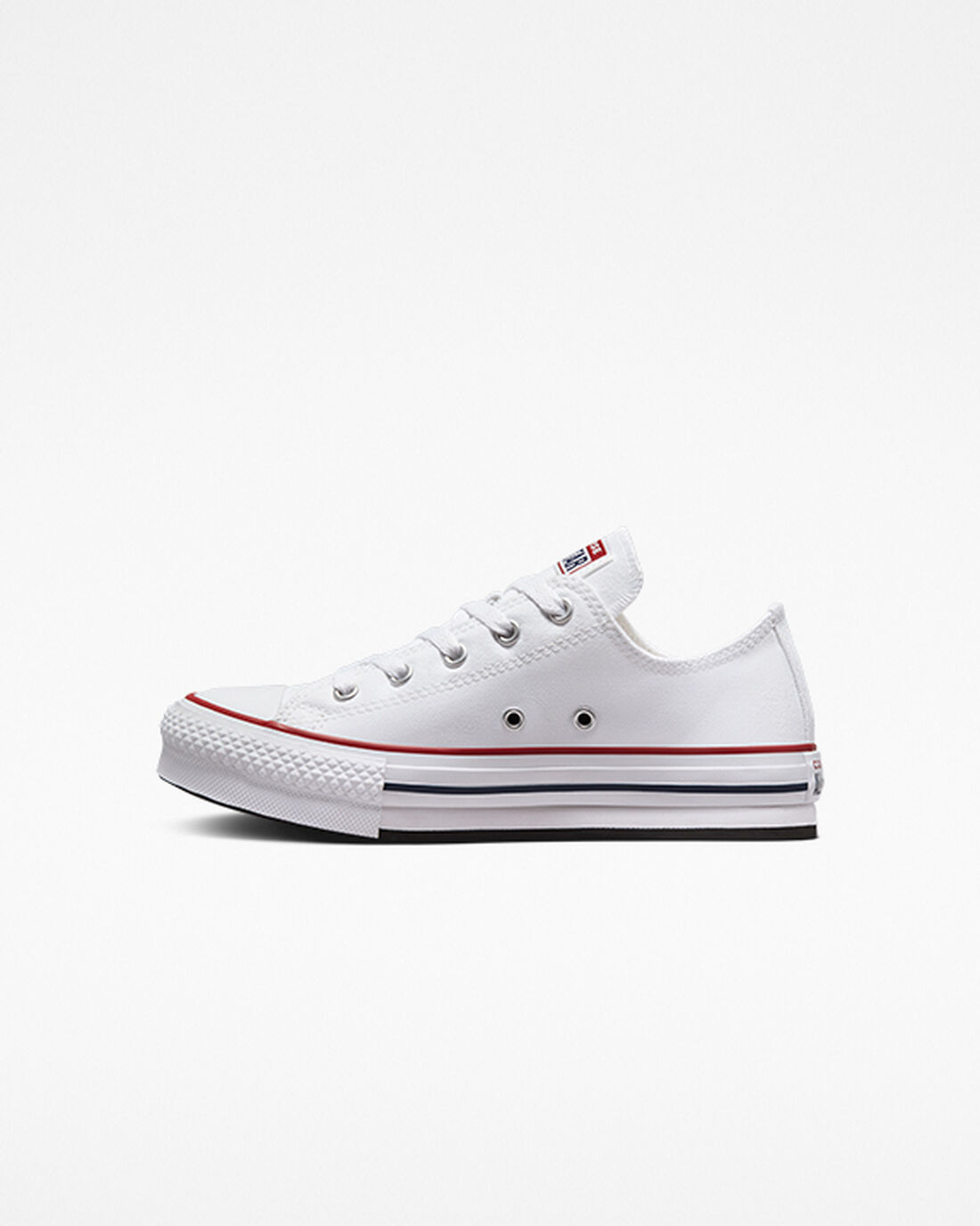 Converse Chuck Taylor All Star Lift Sneakers Tjej Vita/MörkRöda/Marinblå | Sverige-61345