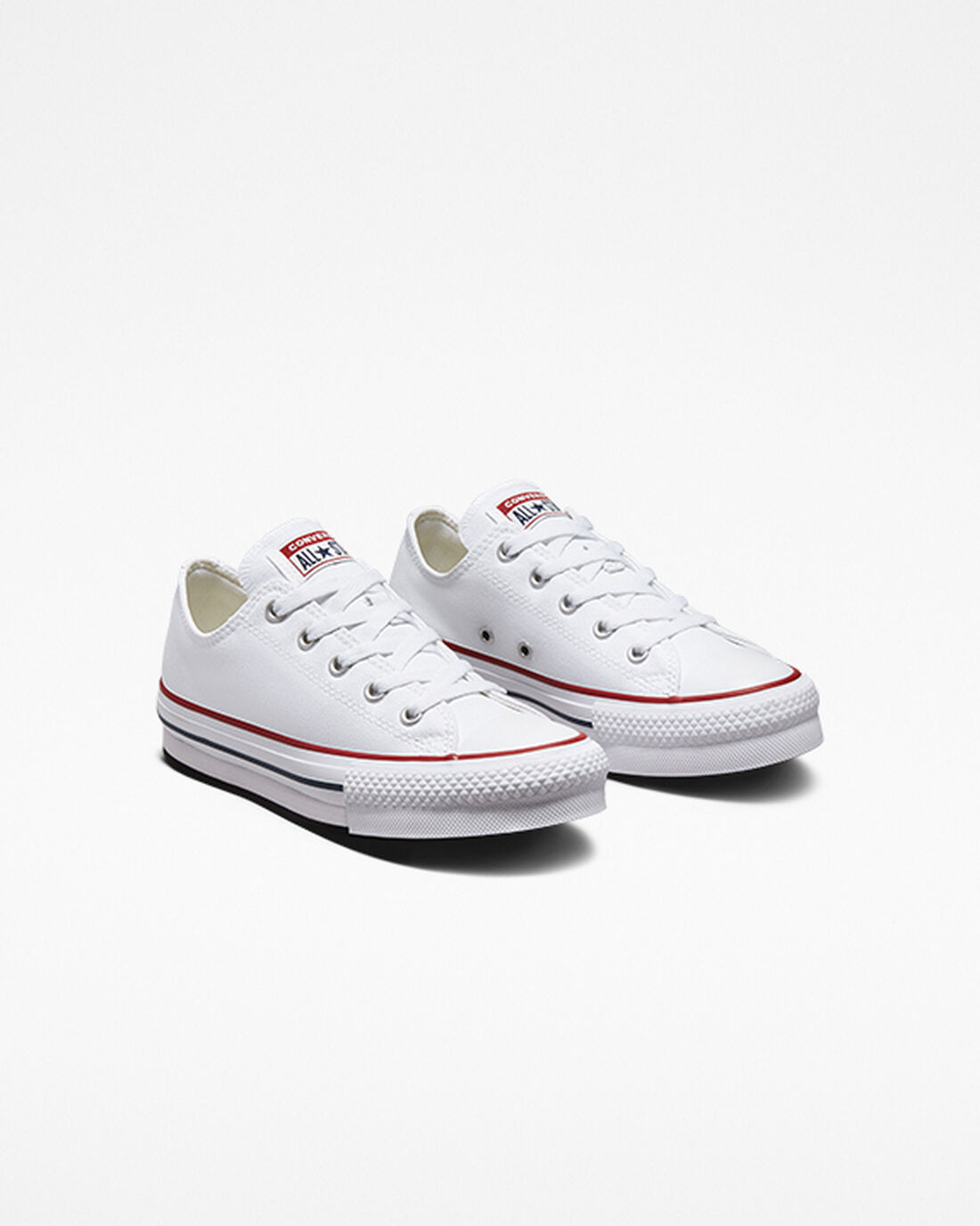 Converse Chuck Taylor All Star Lift Sneakers Tjej Vita/MörkRöda/Marinblå | Sverige-61345