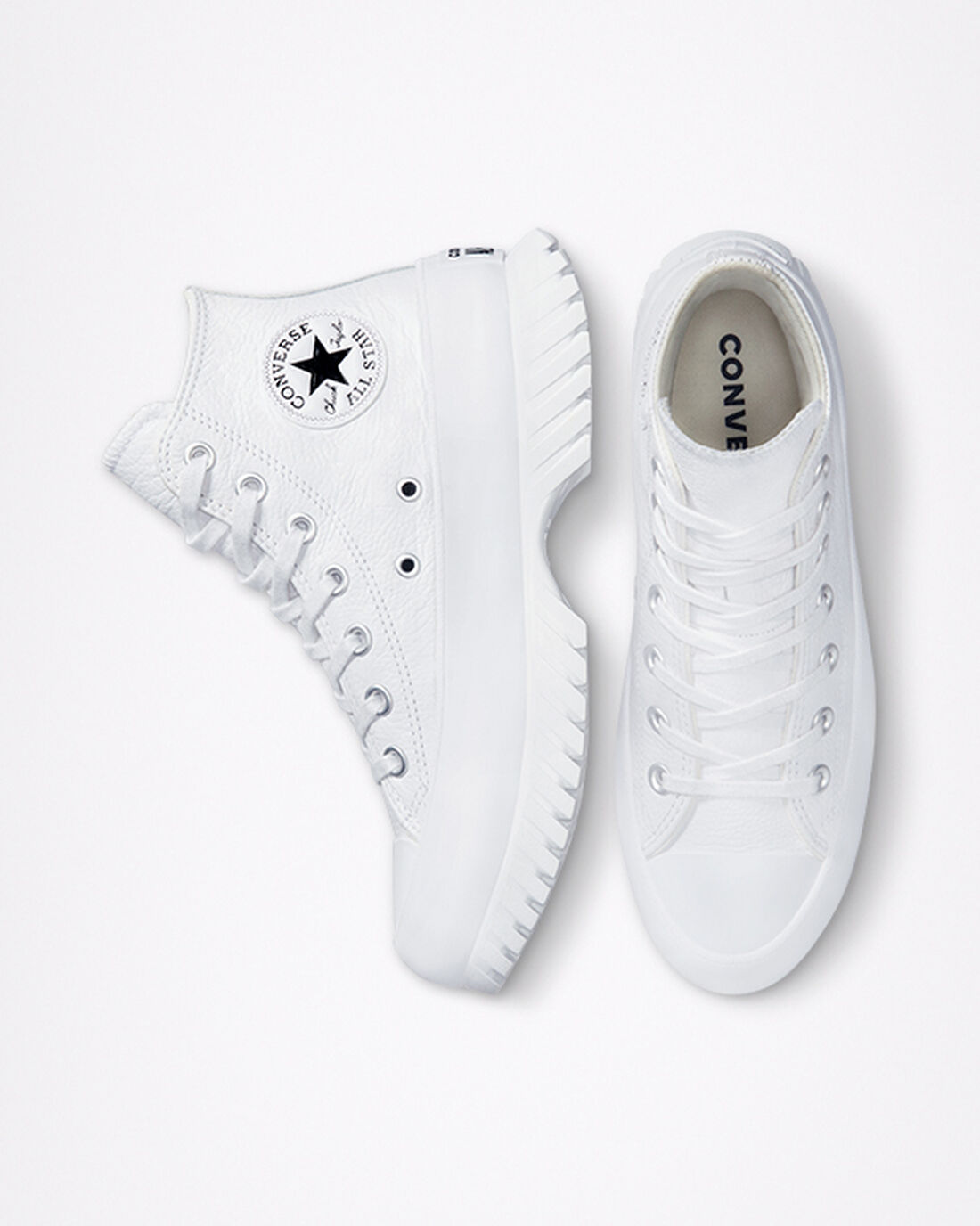 Converse Chuck Taylor All Star Lugged 2.0 Leather Höga Sneakers Dam Vita/Svarta | Sverige-13475