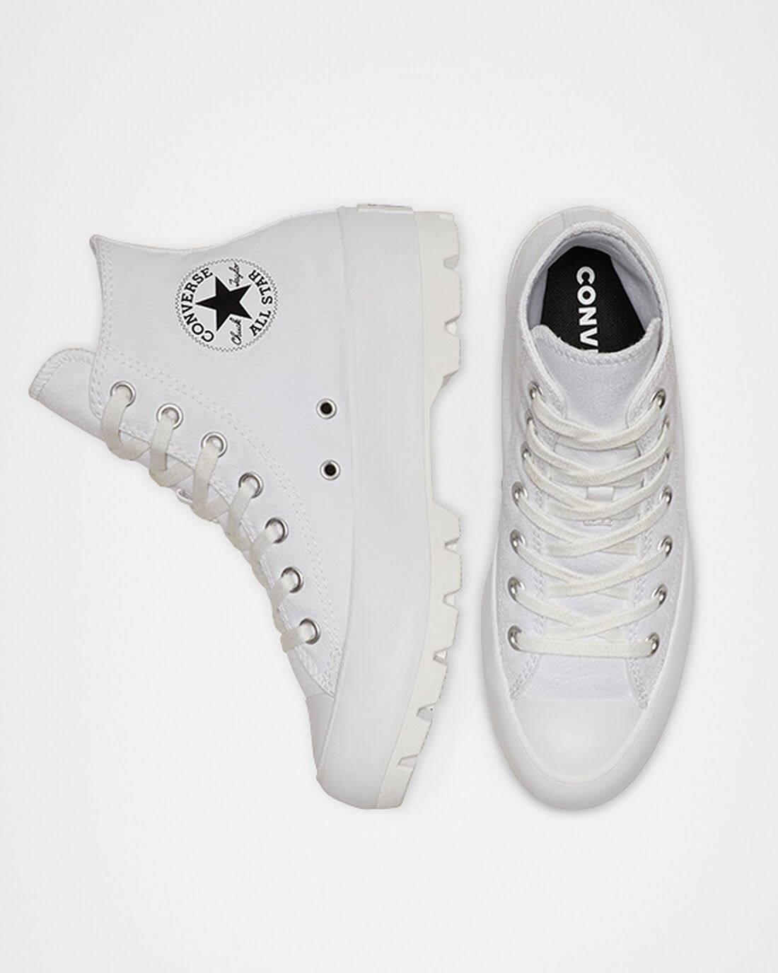 Converse Chuck Taylor All Star Lugged Höga Sneakers Dam Vita/Svarta/Vita | Sverige-65137