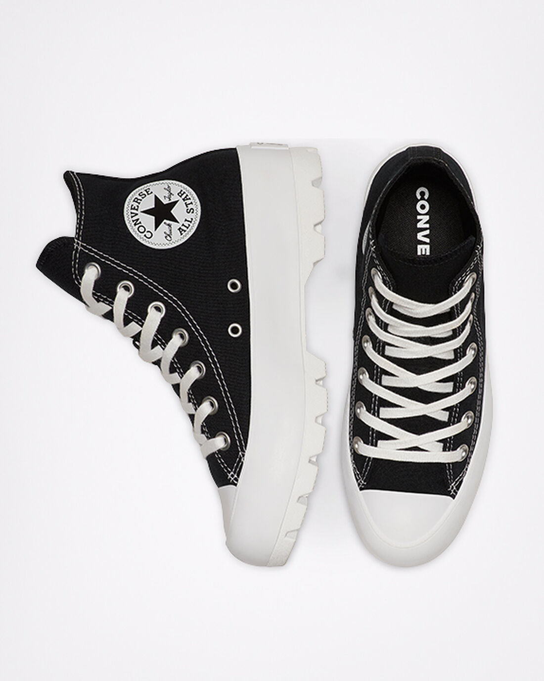 Converse Chuck Taylor All Star Lugged Höga Sneakers Dam Svarta/Vita/Svarta | Sverige-93027