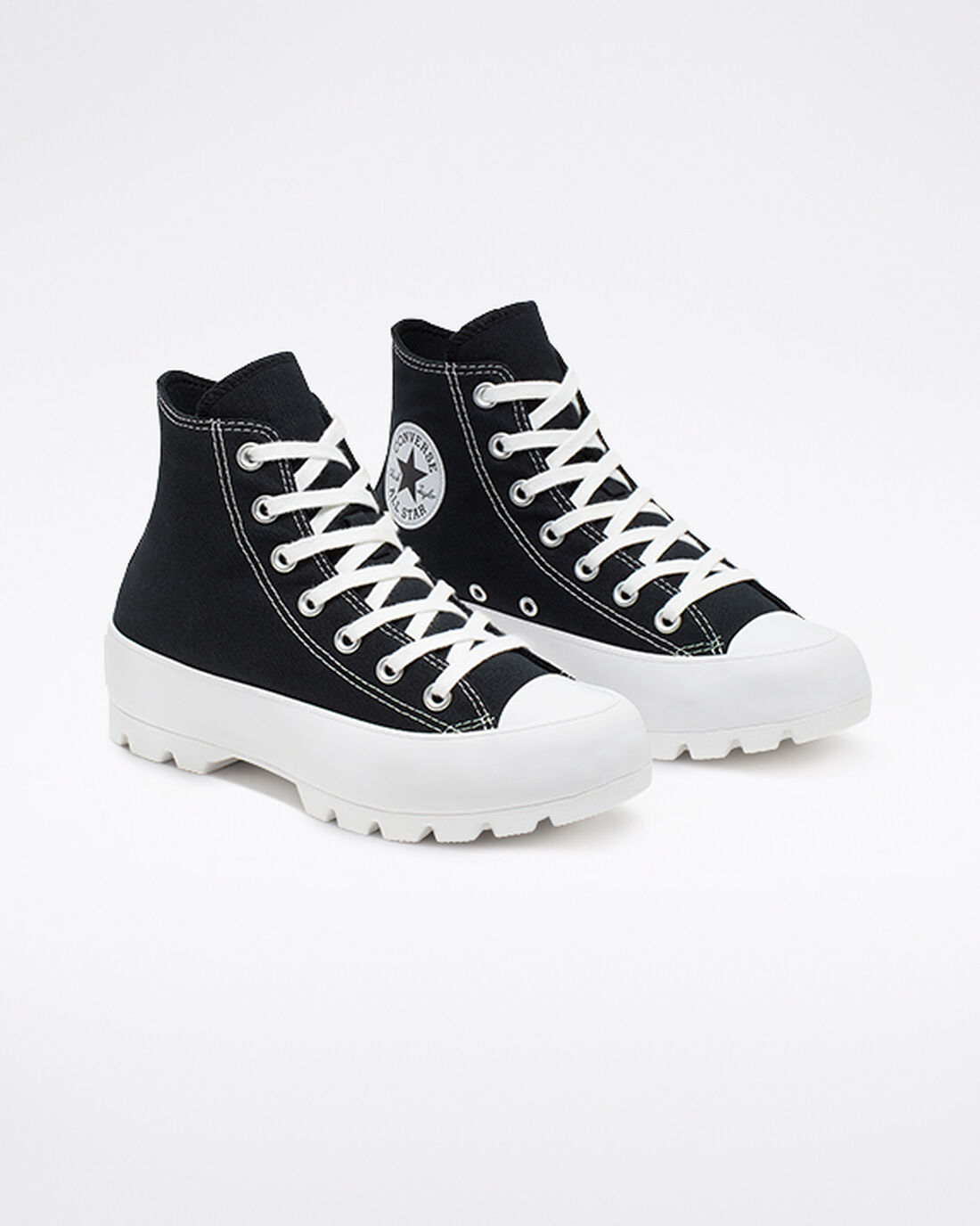 Converse Chuck Taylor All Star Lugged Höga Sneakers Dam Svarta/Vita/Svarta | Sverige-93027