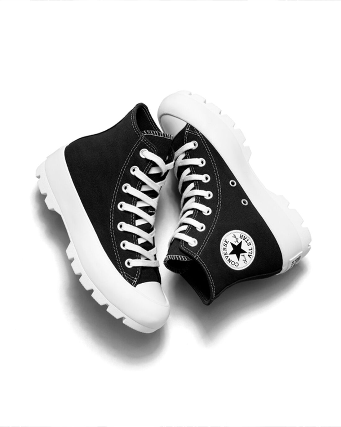 Converse Chuck Taylor All Star Lugged Höga Sneakers Dam Svarta/Vita/Svarta | Sverige-93027