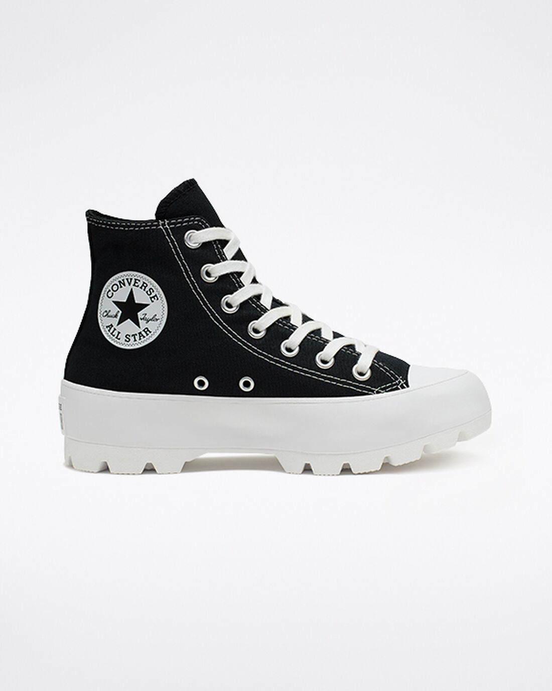 Converse Chuck Taylor All Star Lugged Höga Sneakers Dam Svarta/Vita/Svarta | Sverige-93027