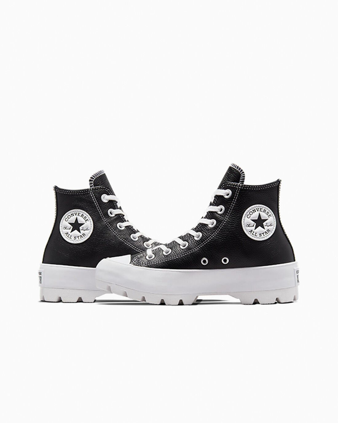 Converse Chuck Taylor All Star Lugged Leather Höga Sneakers Dam Svarta/Vita | Sverige-53089