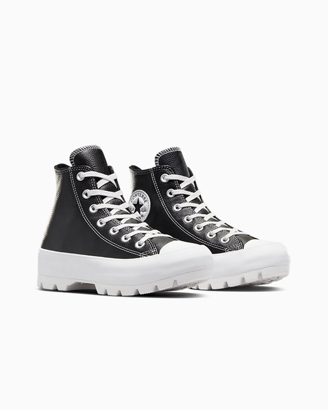 Converse Chuck Taylor All Star Lugged Leather Höga Sneakers Dam Svarta/Vita | Sverige-53089