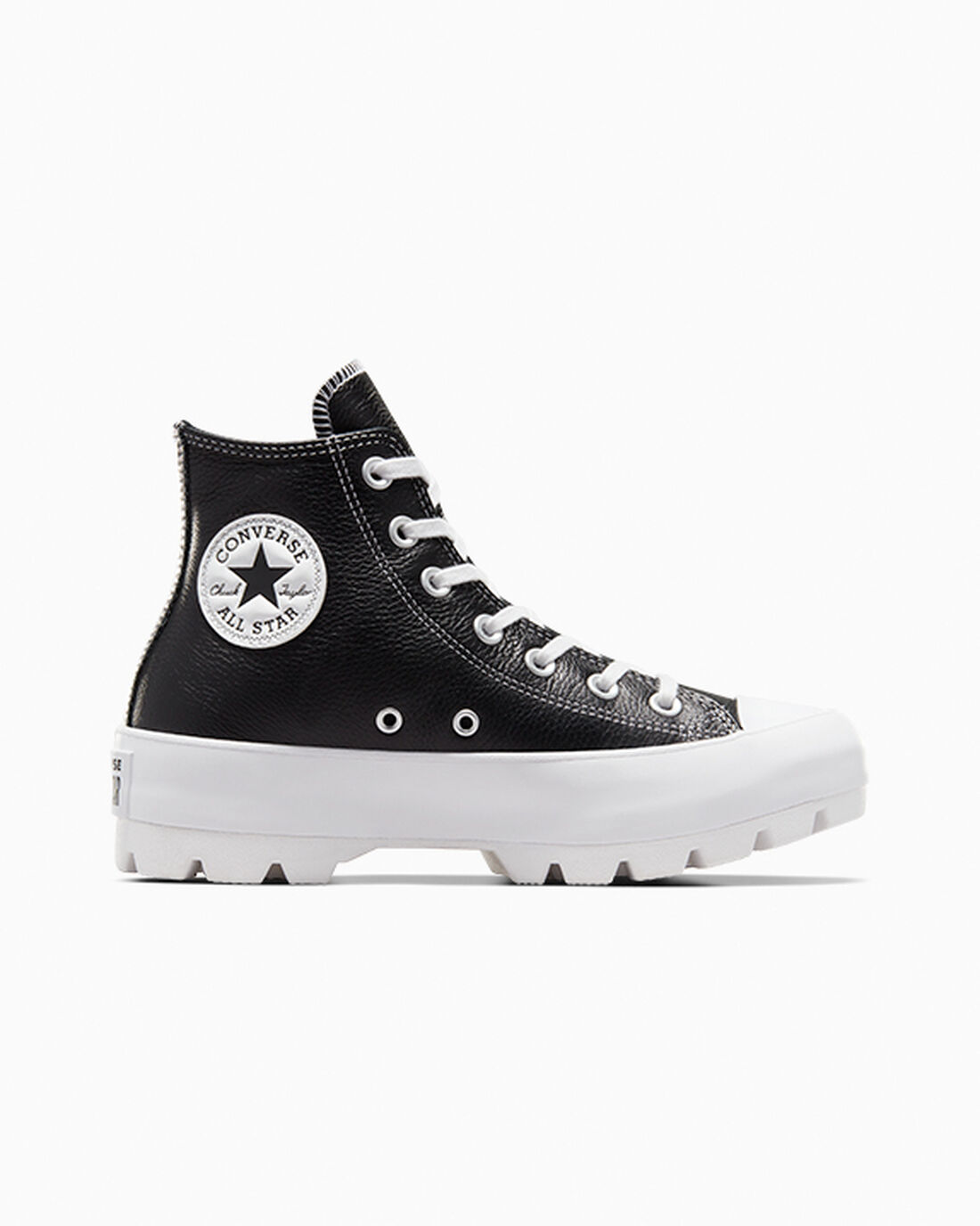 Converse Chuck Taylor All Star Lugged Leather Höga Sneakers Dam Svarta/Vita | Sverige-53089