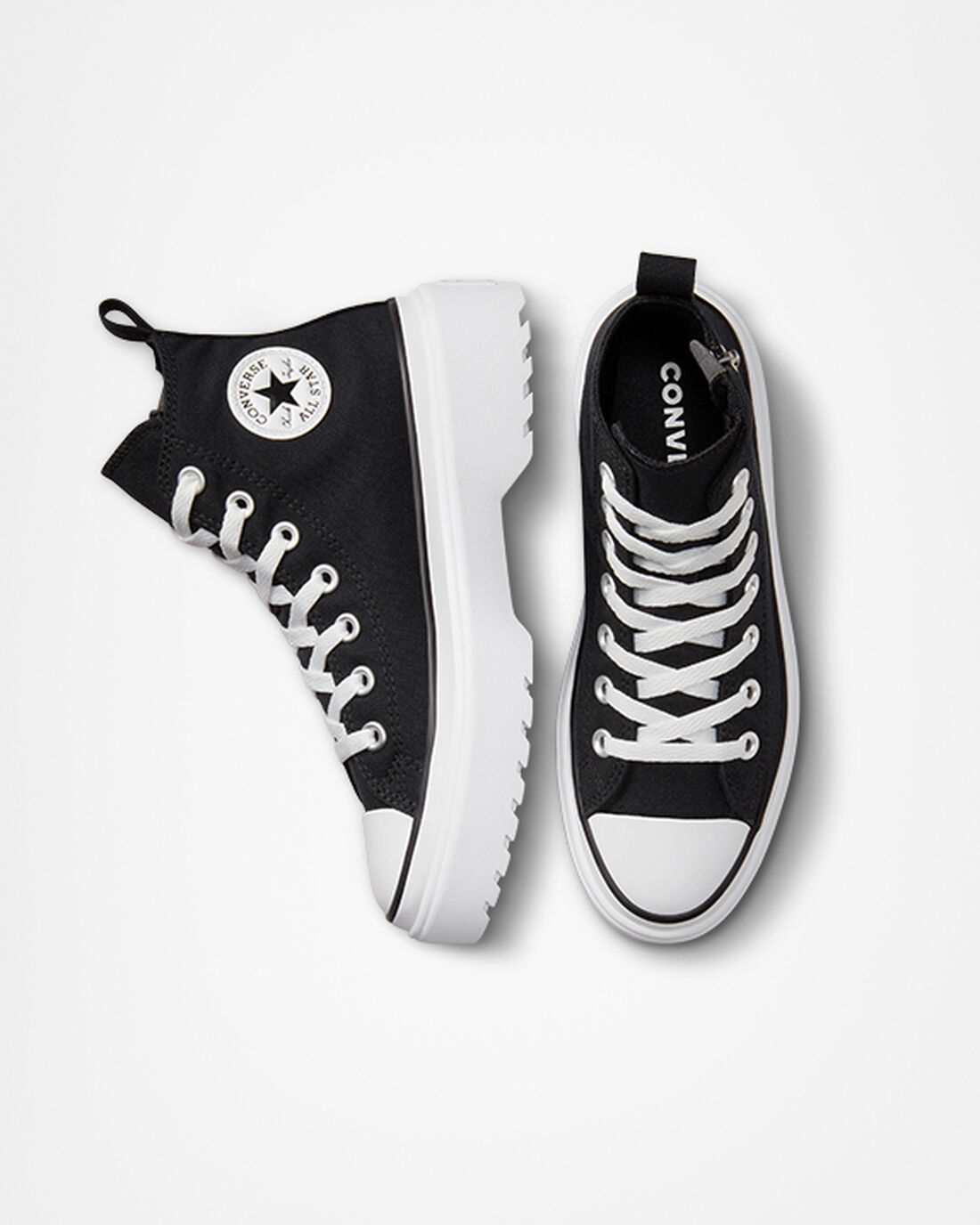 Converse Chuck Taylor All Star Lugged Lift Höga Sneakers Tjej Svarta/Vita | Sverige-10463