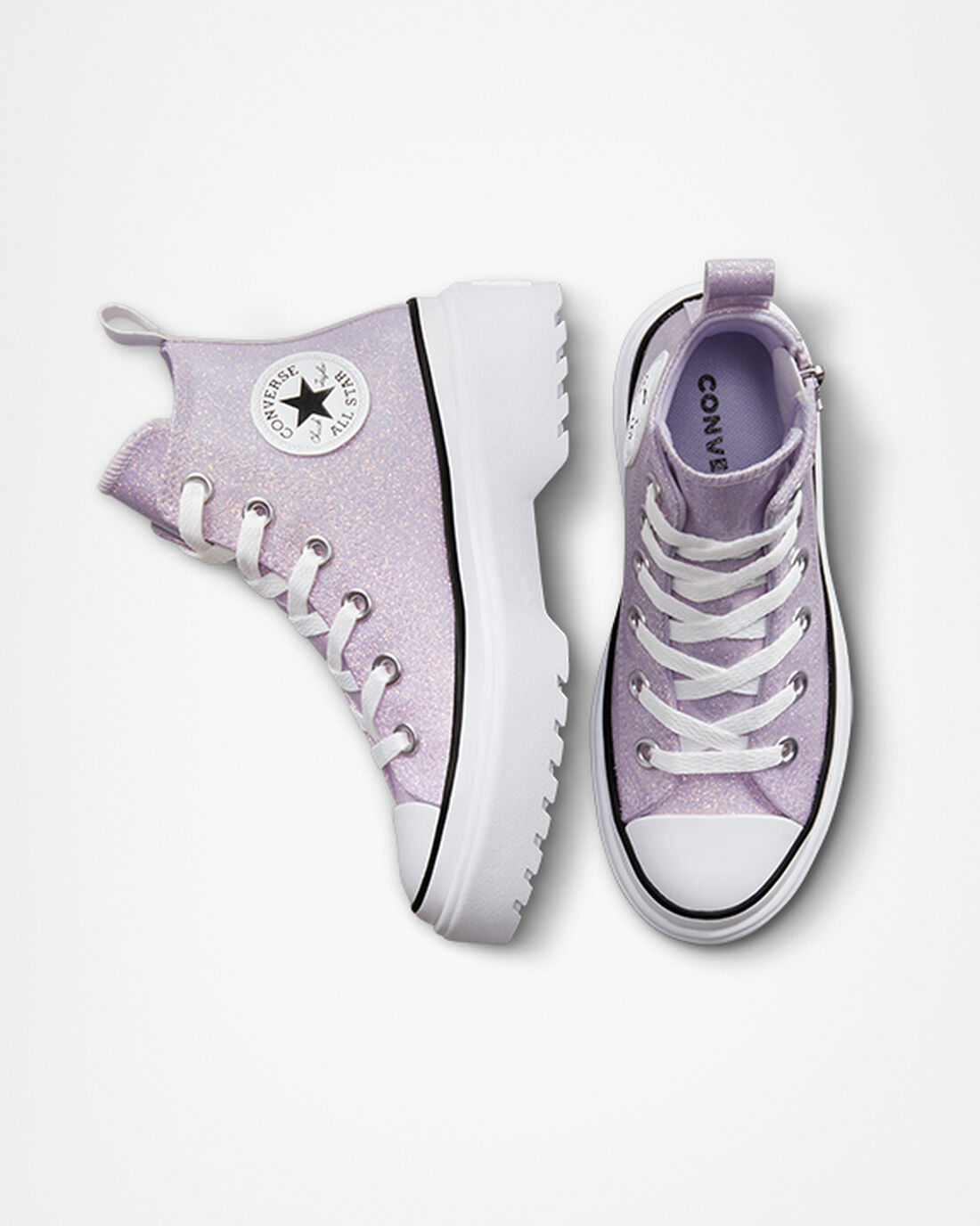 Converse Chuck Taylor All Star Lugged Lift Höga Sneakers Tjej Lila/Vita/Svarta | Sverige-75902