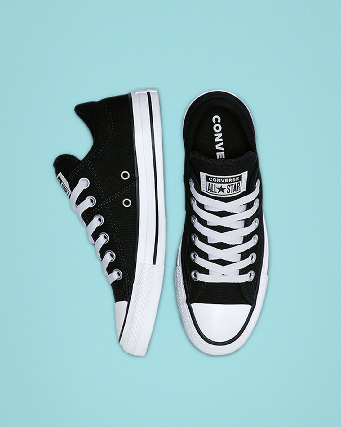 Converse Chuck Taylor All Star Madison Sneakers Dam Svarta/Vita/Svarta | Sverige-75136