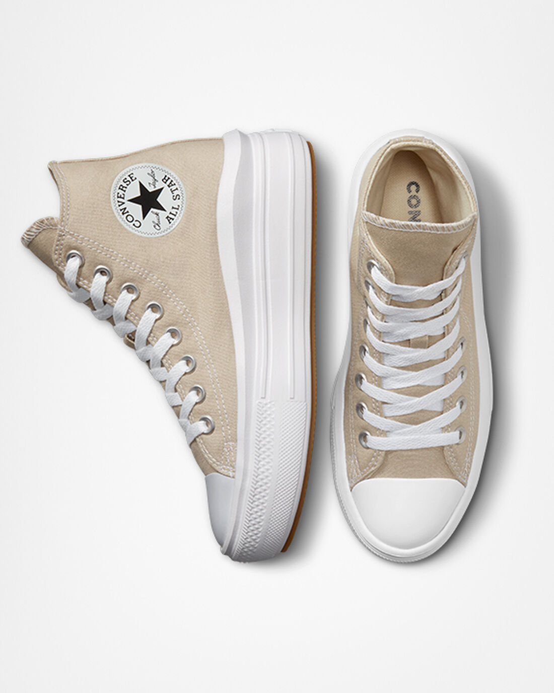 Converse Chuck Taylor All Star Move Höga Sneakers Dam Grå/Vita/Grå | Sverige-70235