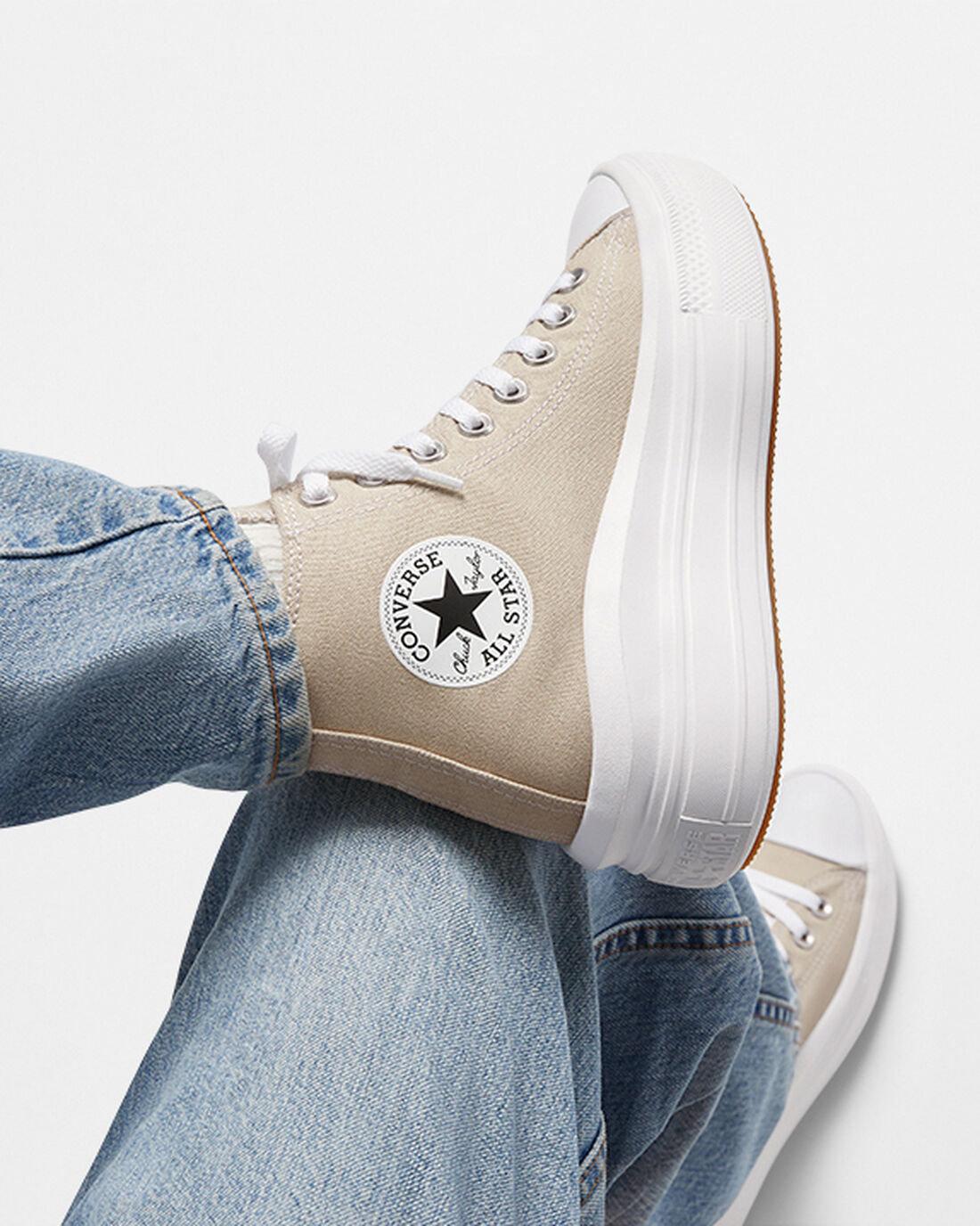 Converse Chuck Taylor All Star Move Höga Sneakers Dam Grå/Vita/Grå | Sverige-70235