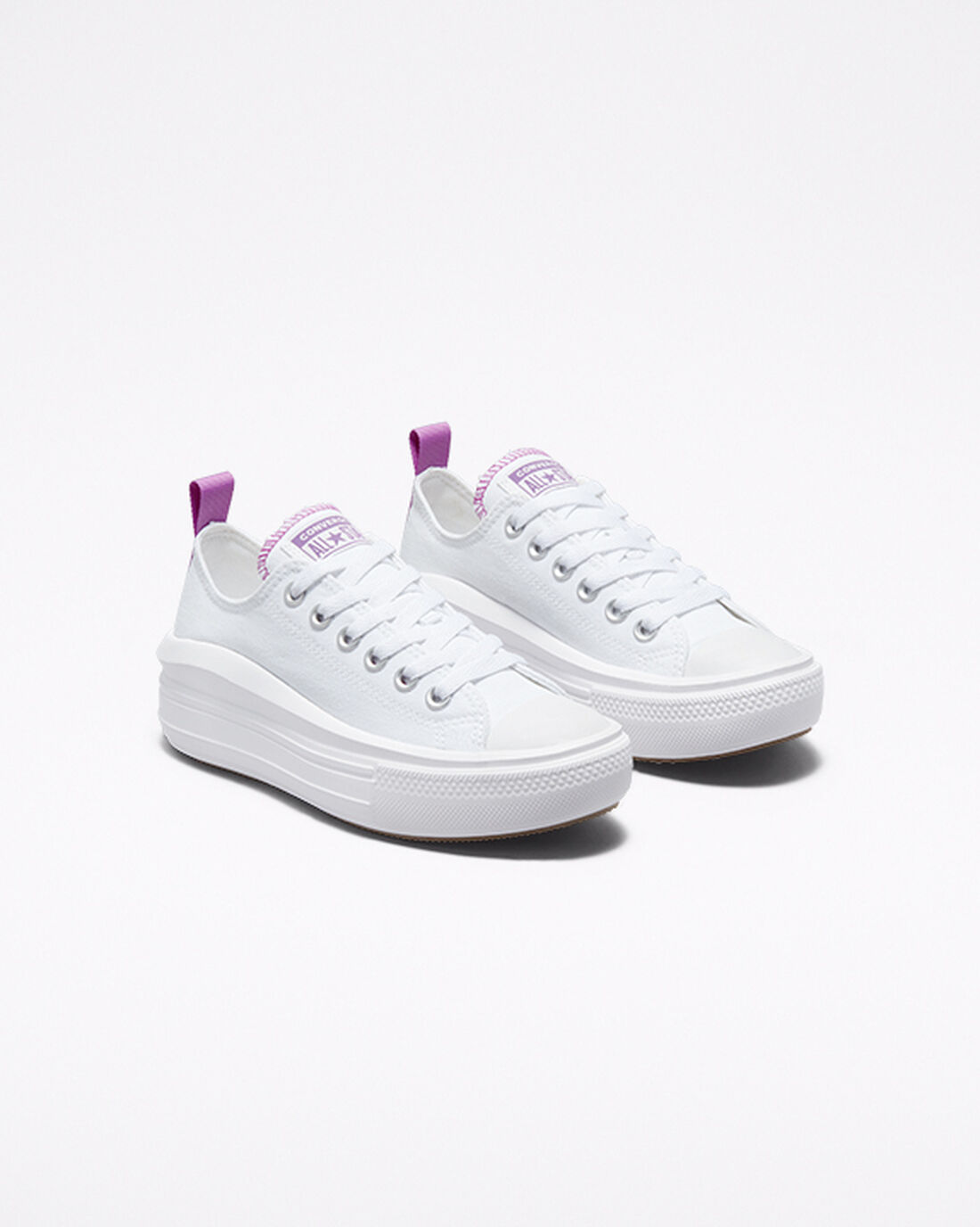 Converse Chuck Taylor All Star Move Sneakers Tjej Vita/Lila/Vita | Sverige-40583