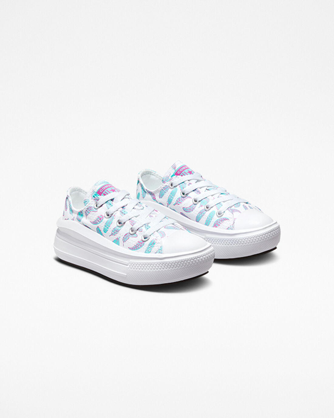 Converse Chuck Taylor All Star Move Sneakers Tjej Vita/LjusTurkos | Sverige-74825