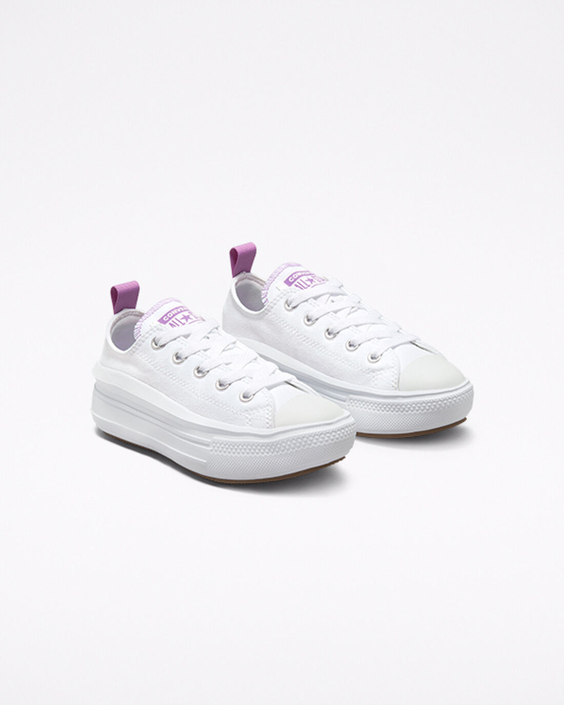 Converse Chuck Taylor All Star Move Sneakers Tjej Vita/Lila/Vita | Sverige-78094