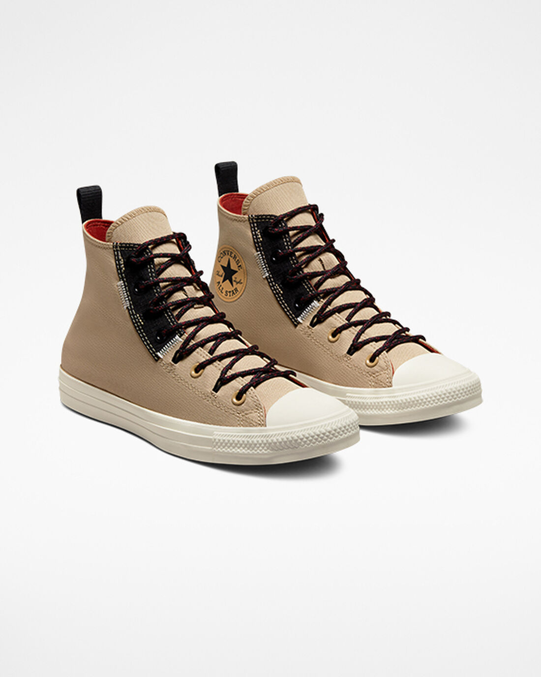 Converse Chuck Taylor All Star Rugged Basics Höga Sneakers Herr Khaki/Orange | Sverige-28074