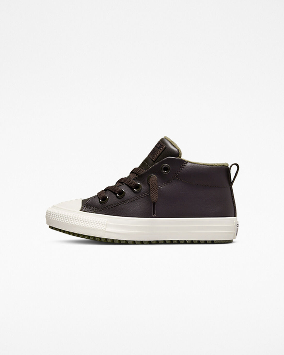 Converse Chuck Taylor All Star Street Boot Leather Höga Sneakers Pojke Bruna | Sverige-69875