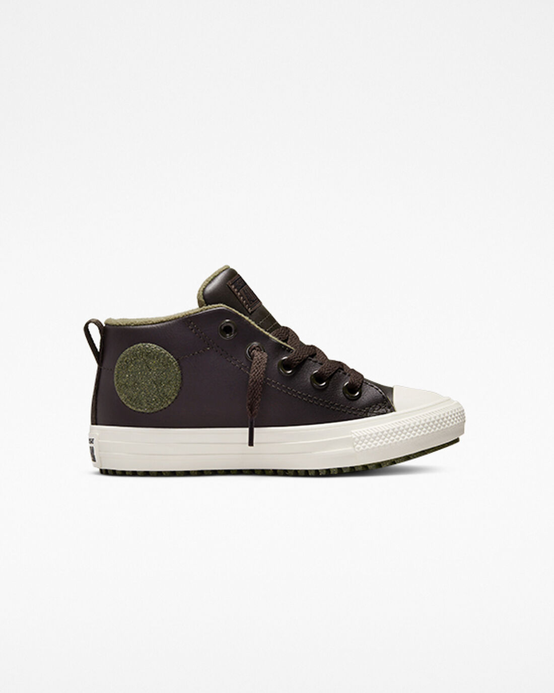 Converse Chuck Taylor All Star Street Boot Leather Höga Sneakers Pojke Bruna | Sverige-69875