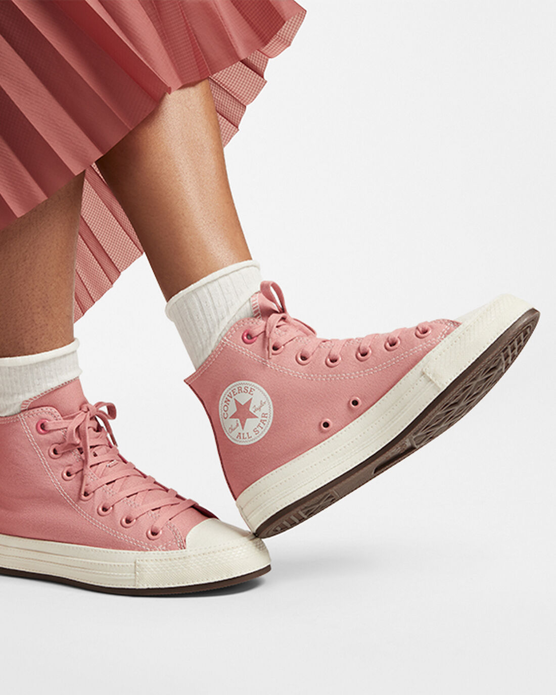 Converse Chuck Taylor All Star Tonal Canvas Höga Sneakers Dam Rosa | Sverige-03561