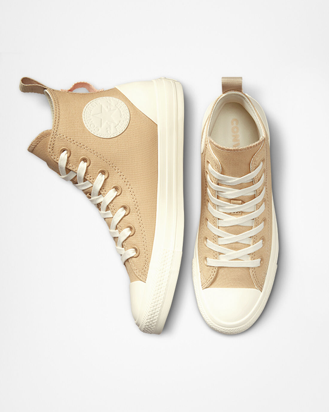 Converse Chuck Taylor All Star Tonal Canvas Höga Sneakers Dam Beige | Sverige-49583