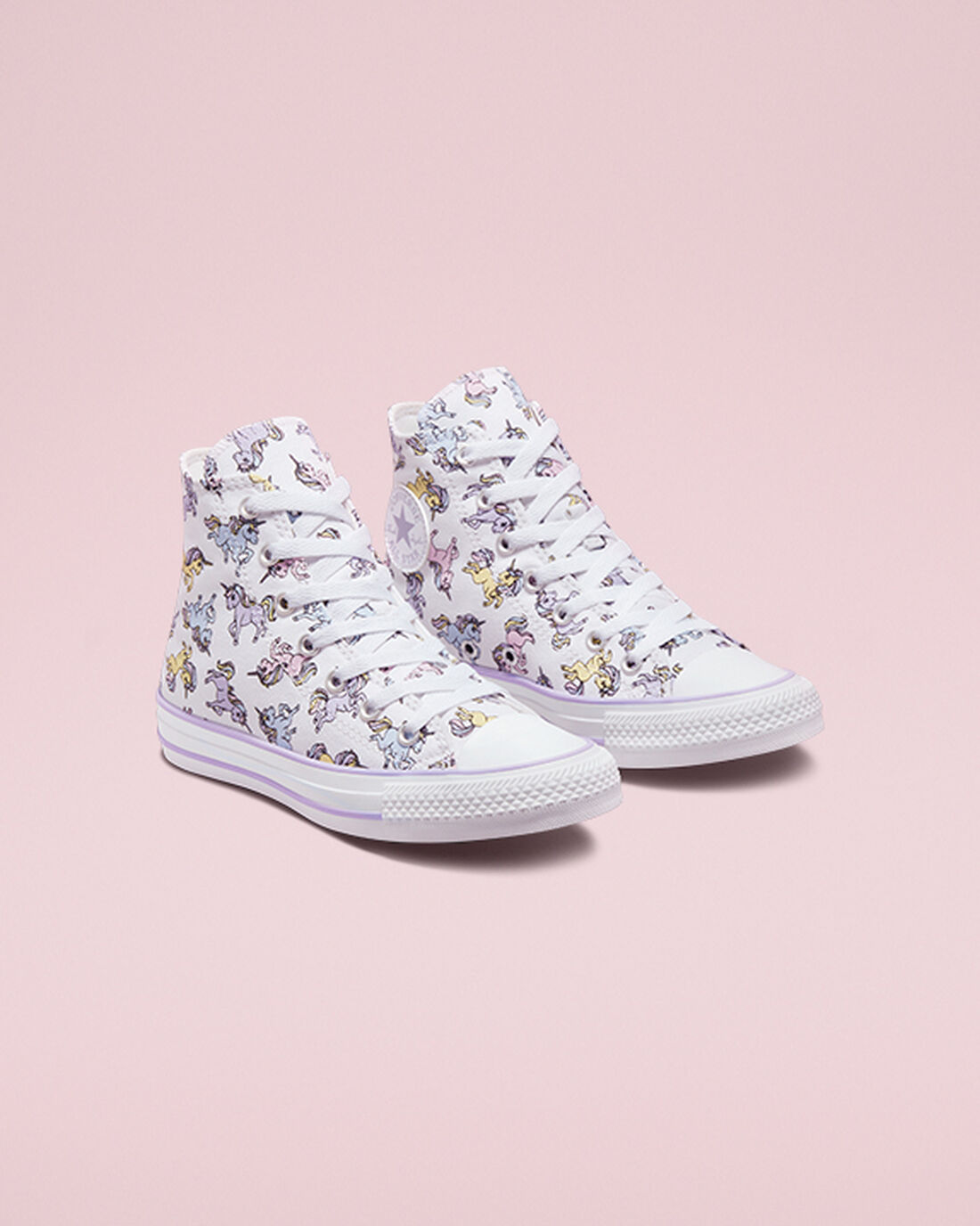 Converse Chuck Taylor All Star Unicorns Höga Sneakers Tjej Vita/Grå Lila | Sverige-16847