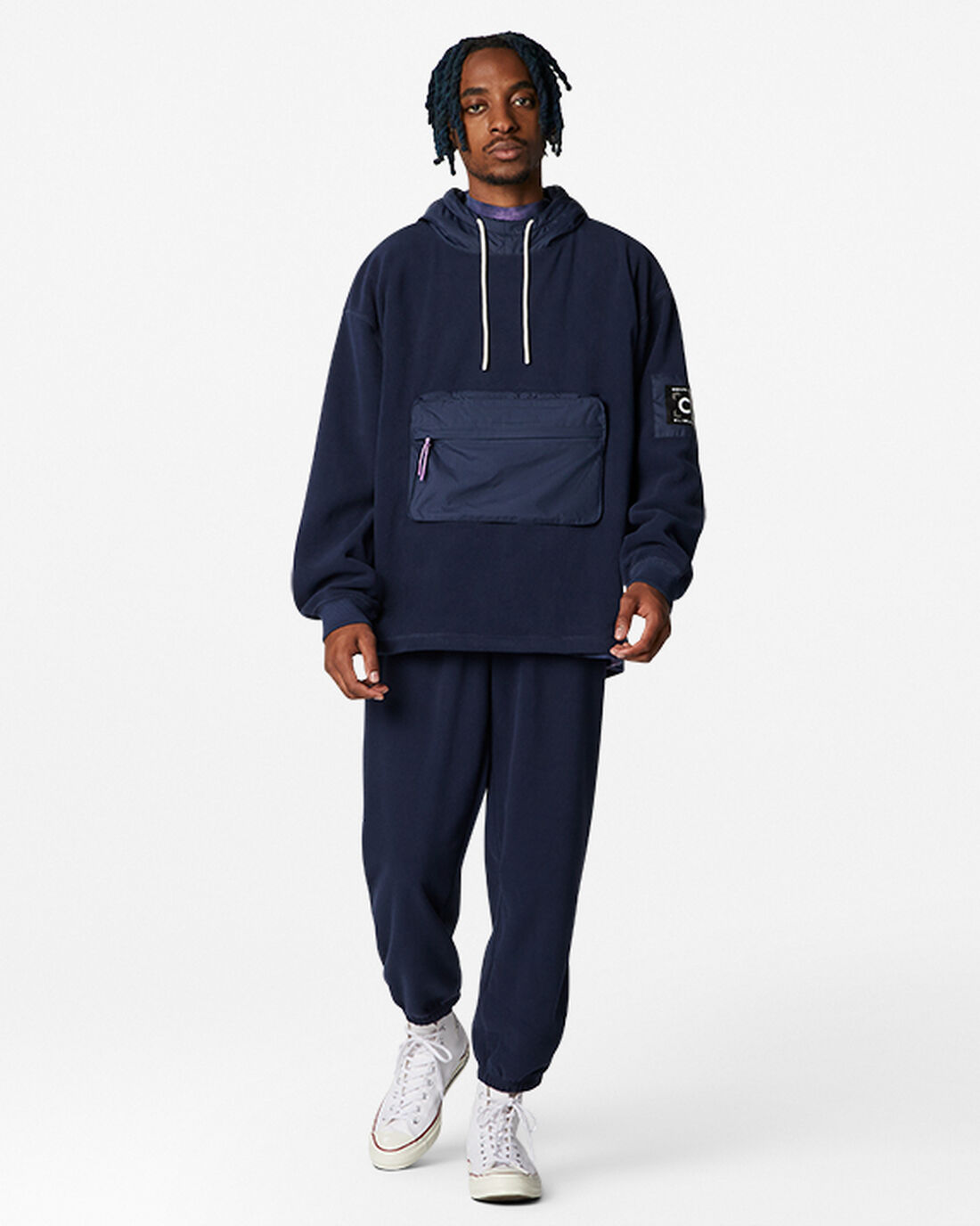 Converse Counter Climate Pullover Hoodie Herr Obsidian | Sverige-71583