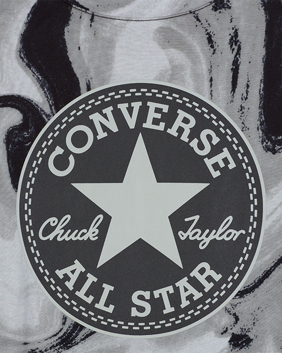 Converse Dye Printed Chuck Taylor Patch Boxy T-shirt Tjej Svarta | Sverige-35278