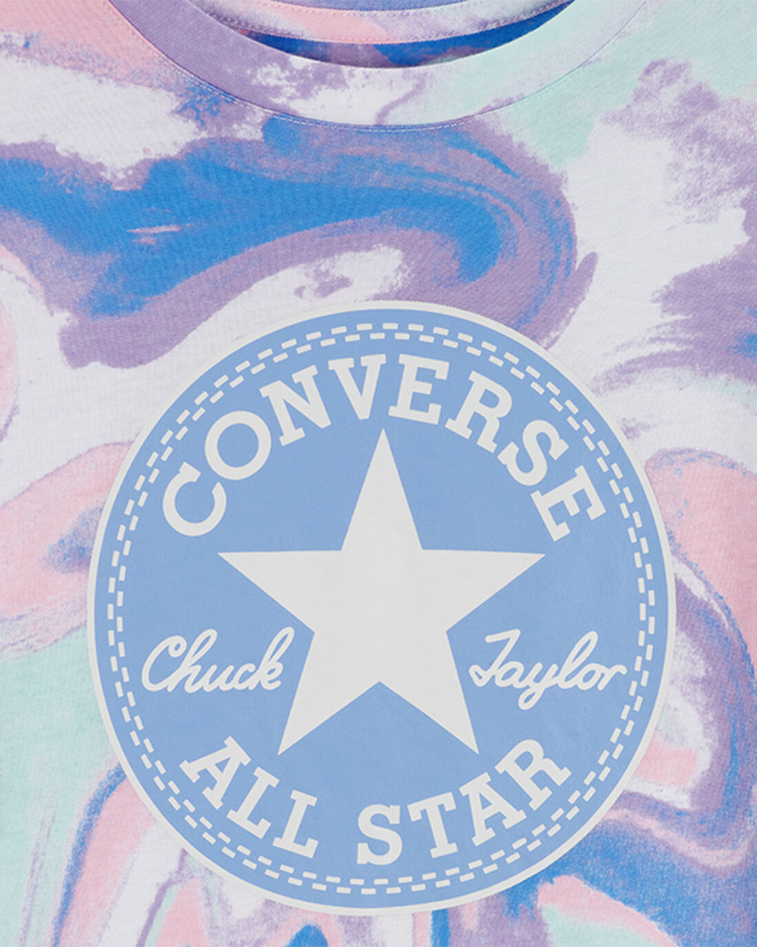 Converse Dye Printed Chuck Taylor Patch Boxy T-shirt Tjej Kungsblått | Sverige-67039