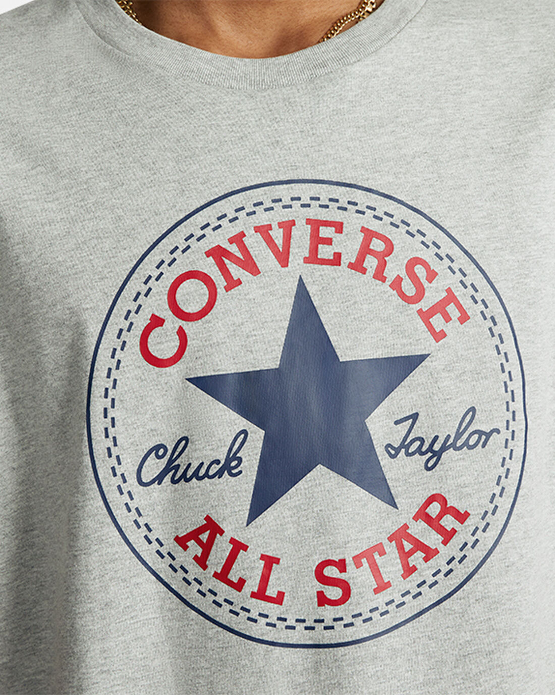 Converse Go-To All Star Patch Standard Fit T-shirt Dam Grå | Sverige-30512