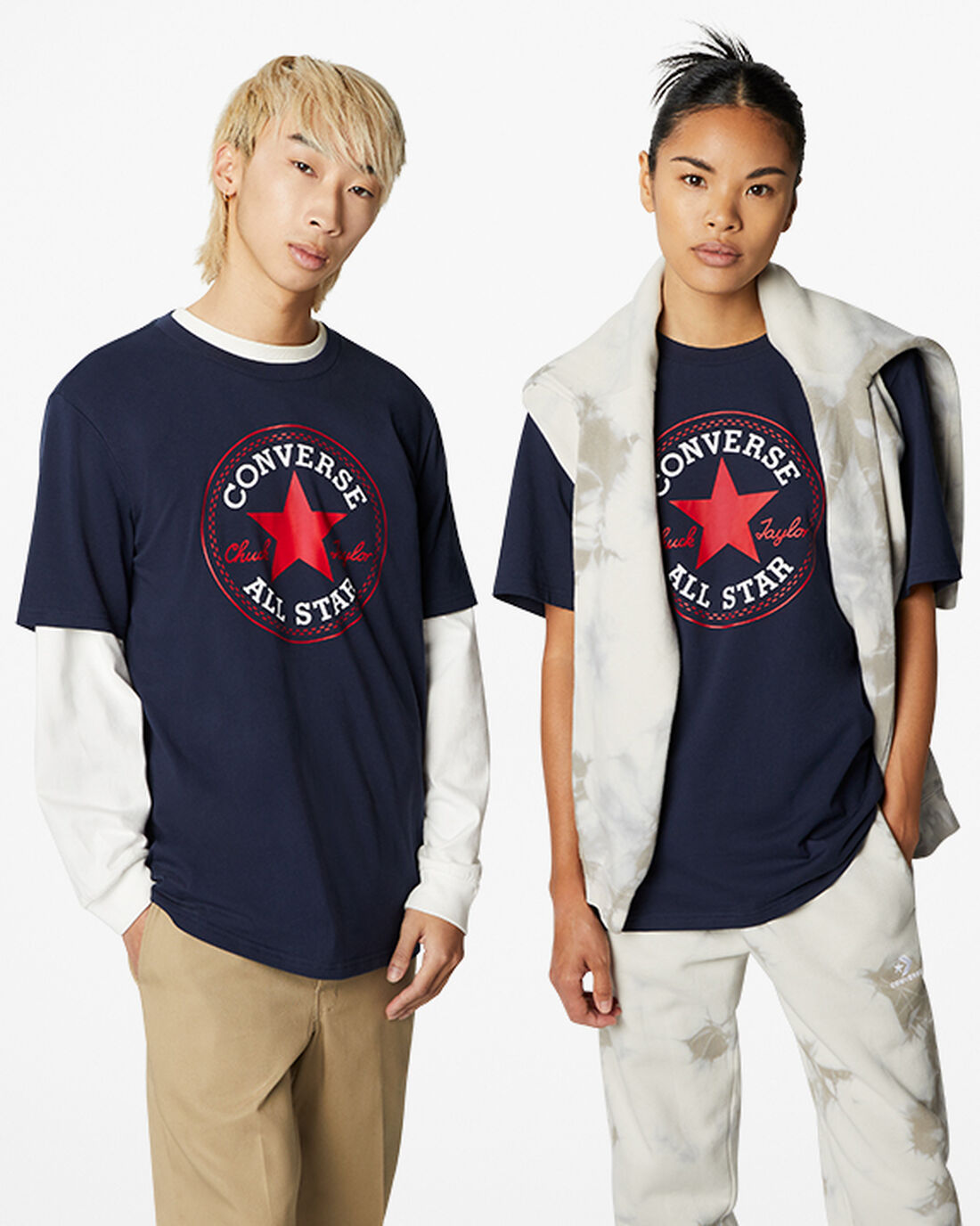 Converse Go-To All Star Patch Standard Fit T-shirt Herr Obsidian | Sverige-45609