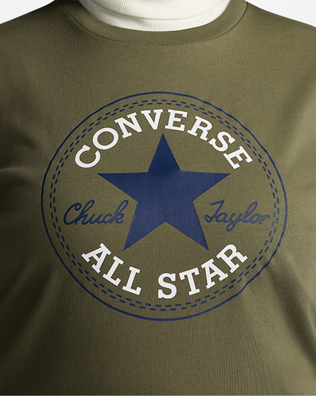 Converse Go-To All Star Patch Standard Fit T-shirt Dam Olivgröna | Sverige-98362