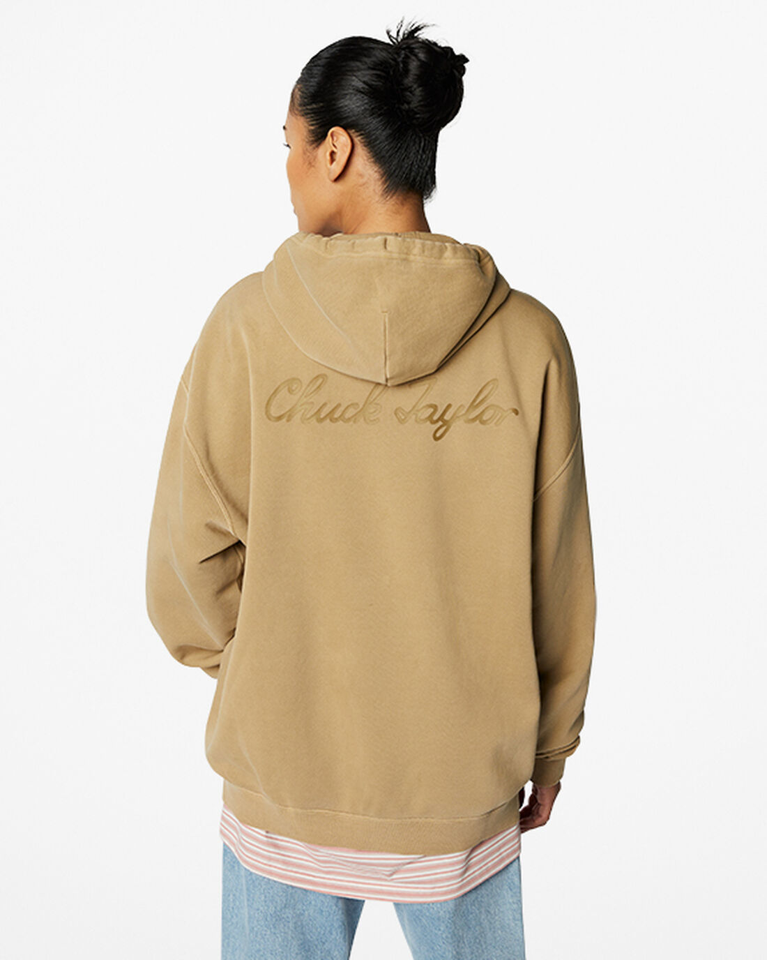 Converse Go-To Sneaker Patch Loose Fit Pullover Hoodie Dam Khaki | Sverige-41280