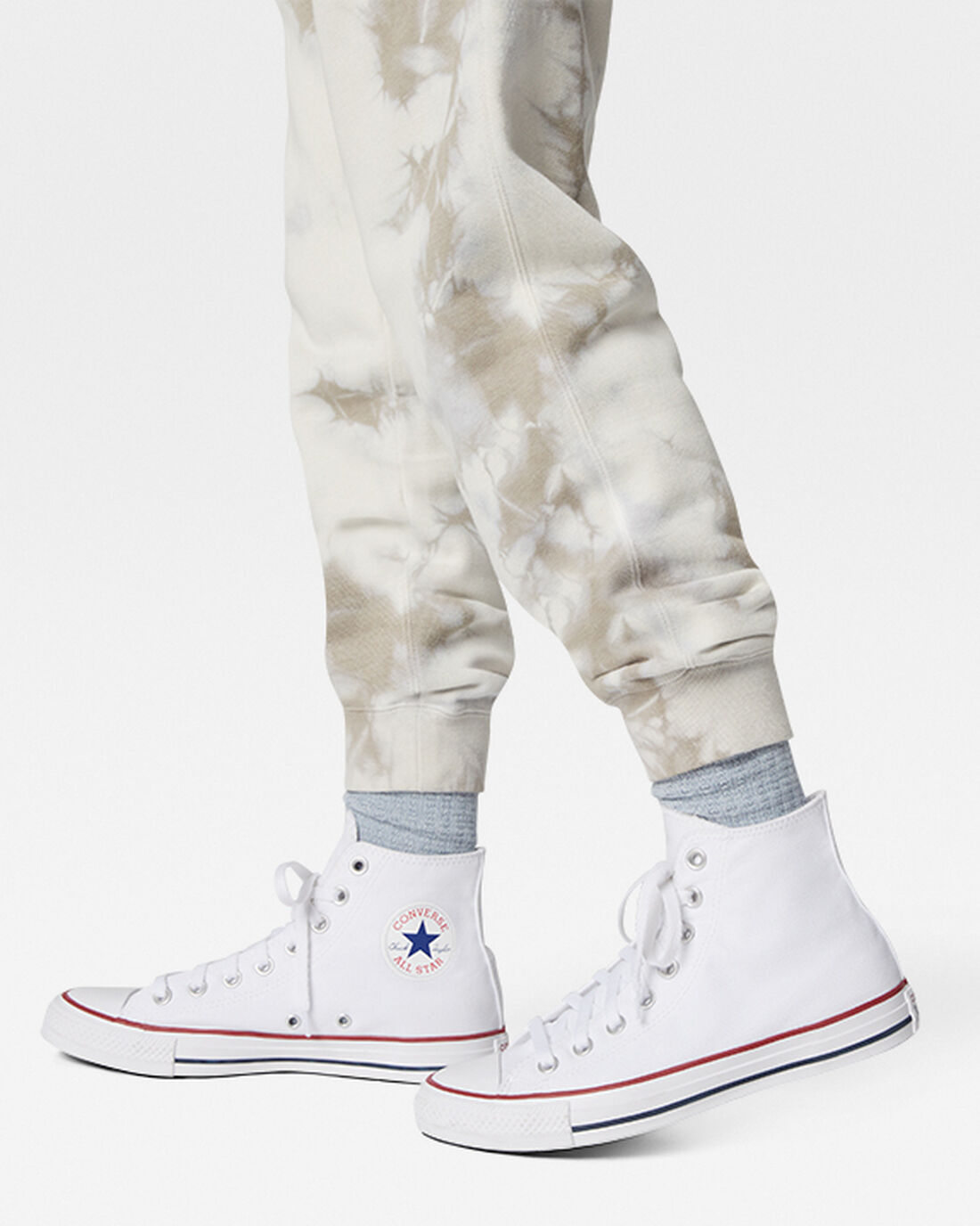 Converse Go-To Star Chevron Washed Standard Fit Mjukisbyxor Dam Vita | Sverige-78413