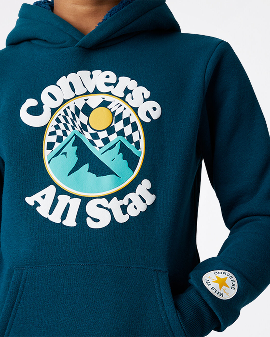 Converse Into The Wild Fleece Pullover Hoodie Pojke Blå | Sverige-01926