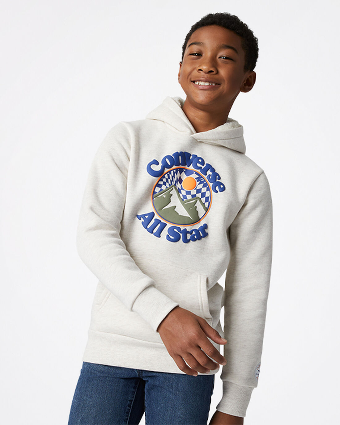 Converse Into The Wild Fleece Pullover Hoodie Pojke Beige | Sverige-81394