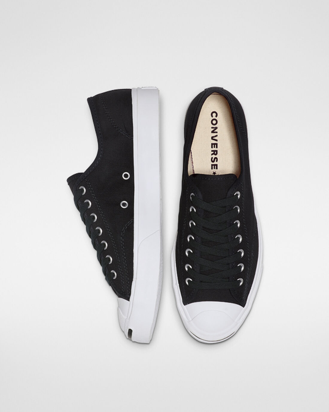 Converse Jack Purcell Canvas Sneakers Dam Svarta/Vita/Svarta | Sverige-08245