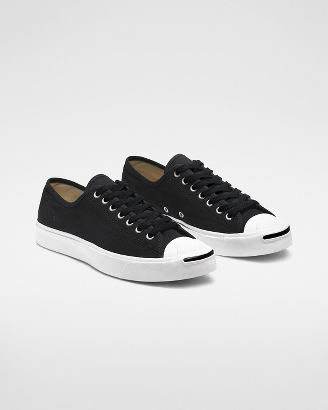 Converse Jack Purcell Canvas Sneakers Dam Svarta/Vita/Svarta | Sverige-08245