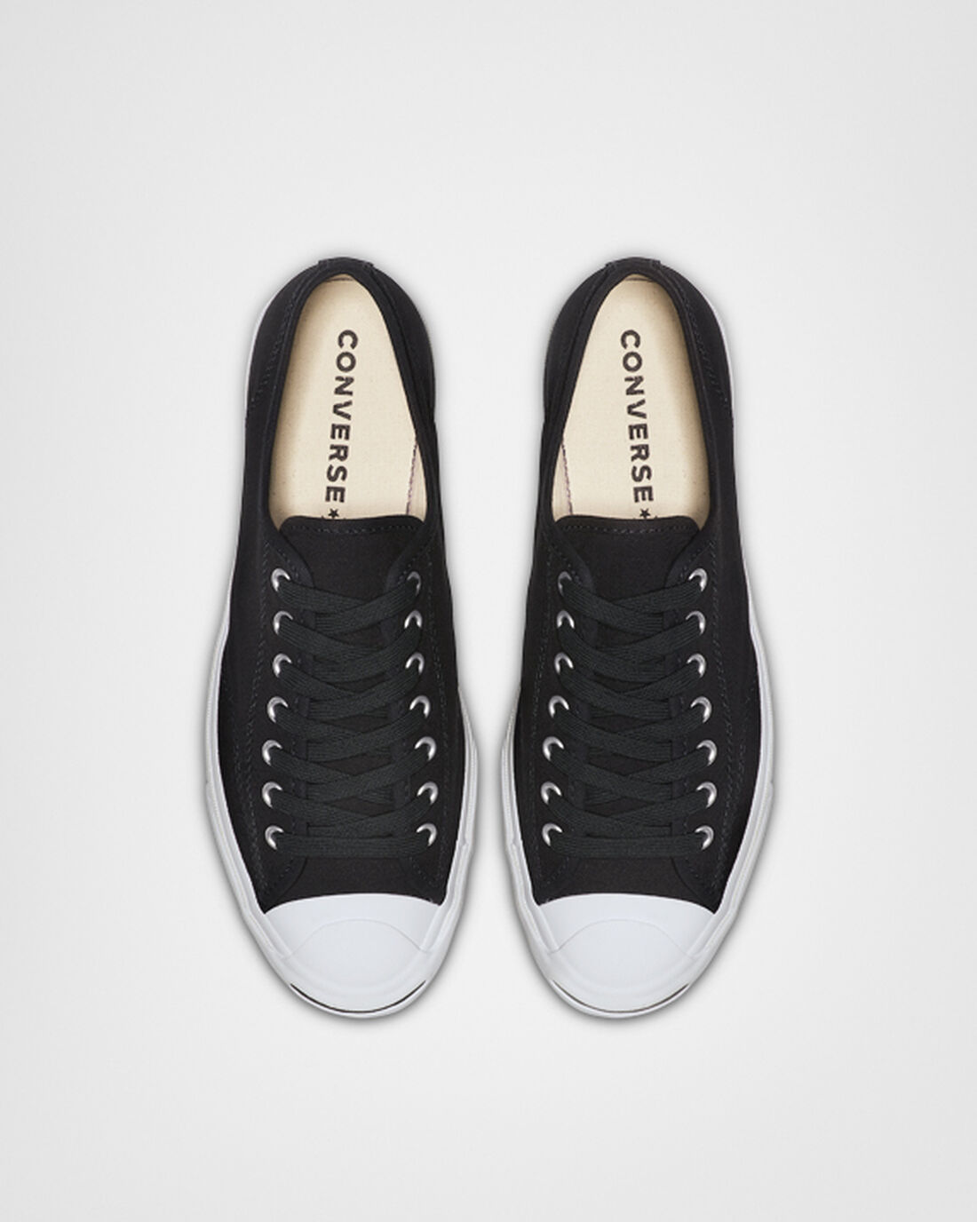 Converse Jack Purcell Canvas Sneakers Dam Svarta/Vita/Svarta | Sverige-08245