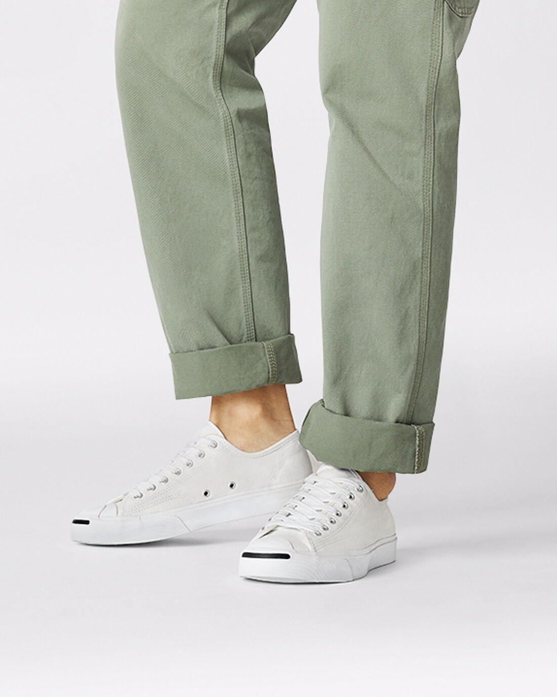 Converse Jack Purcell Canvas Sneakers Dam Vita/Svarta | Sverige-83709