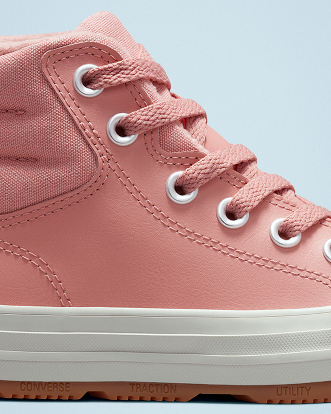 Converse Leather Chuck Taylor All Star Berkshire Boot Color Höga Sneakers Pojke Rosa | Sverige-74309