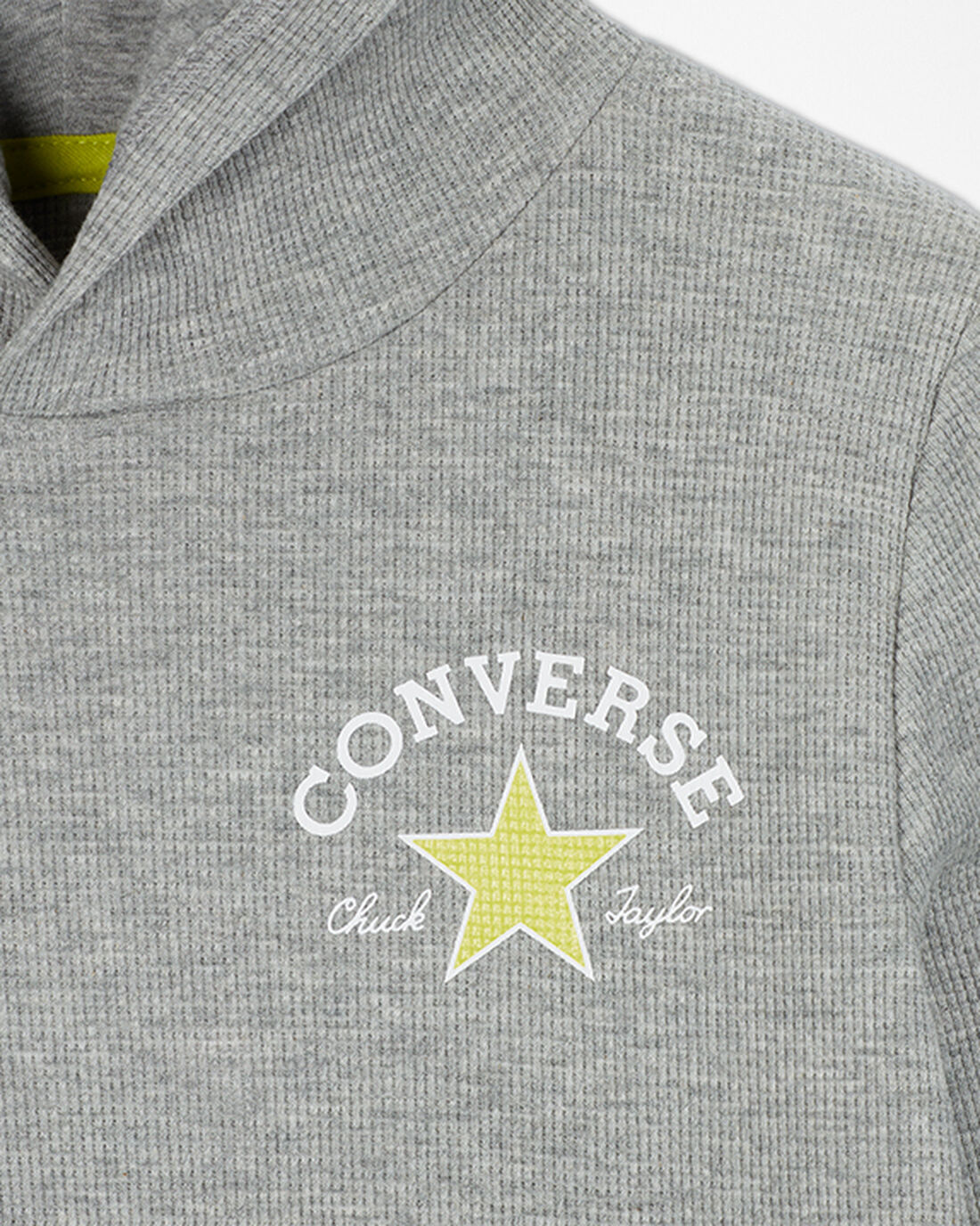 Converse Long Sleeve Waffle Hoodie Pojke Grå | Sverige-79218