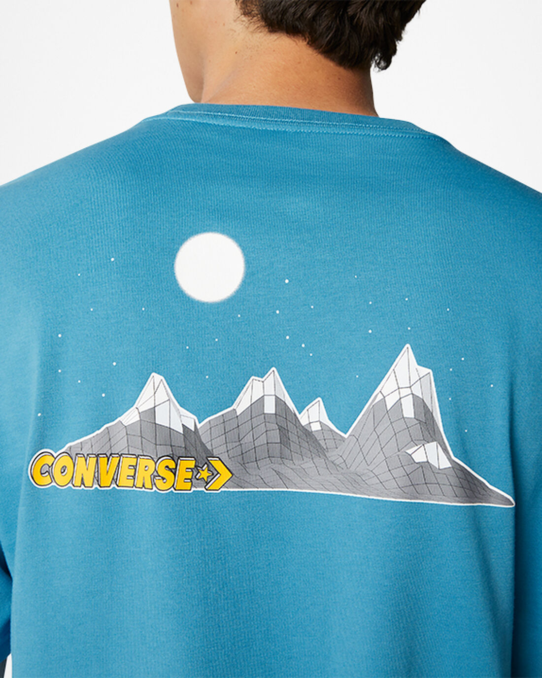 Converse Moon Mountain Graphic T-shirt Herr Blå | Sverige-27596